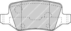 Rear Brake Pad Set Fits Mercedes-Benz OE 1684200420 Ferodo FDB1782