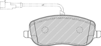 Front Brake Pad Set Fits Citroen Fiat Peugeot OE 425220 Ferodo FDB1787