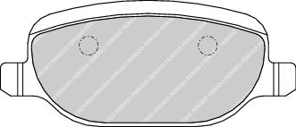Rear Brake Pad Set Fits Alfa Romeo Lancia OE 77363579 Ferodo FDB1796