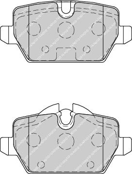 Rear Brake Pad Set Fits BMW Mini OE 34216767145 Ferodo FDB1806