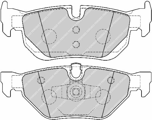 Rear Brake Pad Set Fits BMW OE 34216767150 Ferodo FDB1807