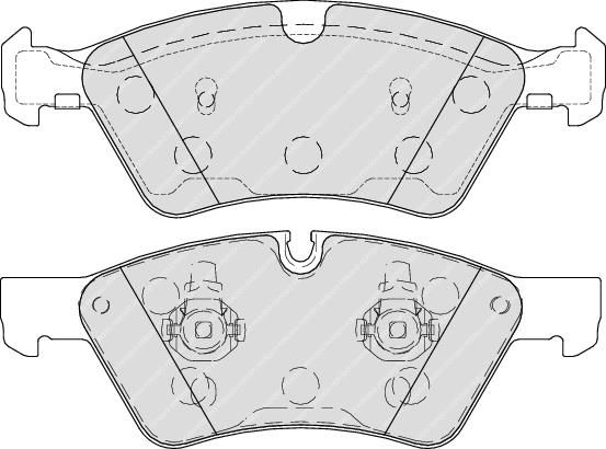 Front Brake Pad Set Fits Mercedes-Benz OE 44204020 Ferodo FDB1830