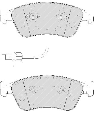 Front Brake Pad Set Fits Audi VW OE 4D0698151AB Ferodo FDB1832