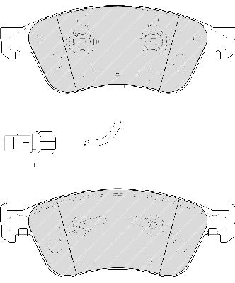 Front Brake Pad Set Fits Audi VW OE 4D0698151AB Ferodo FDB1832