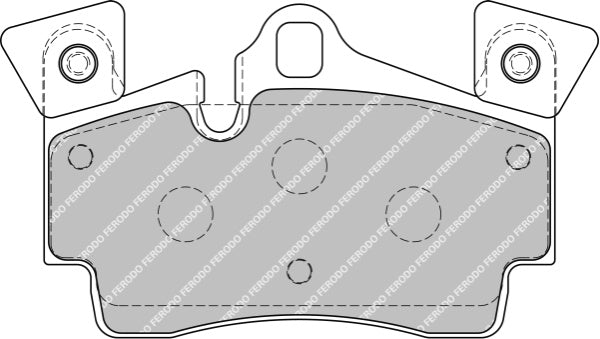 Rear Brake Pad Set Fits Audi Porsche OE 95535293950 Ferodo FDB1835