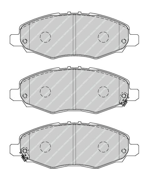 Front Brake Pad Set Fits Toyota OE 044640K130 Ferodo FDB1836