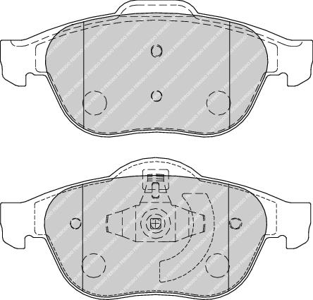 Front Brake Pad Set Fits Renault OE 7701209101 Ferodo FDB1865