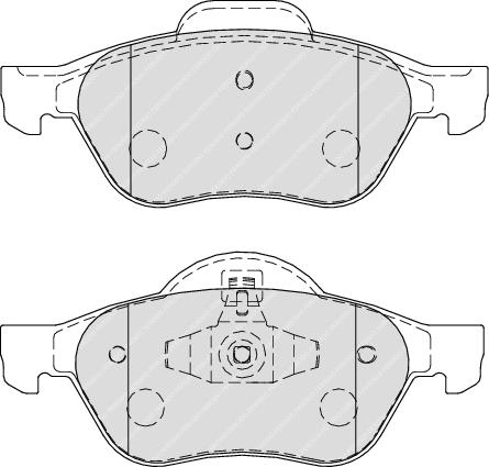 Front Brake Pad Set Fits Renault OE 7701209100 Ferodo FDB1866
