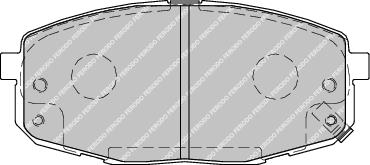 Front Brake Pad Set Fits Hyundai Kia Naza OE 0K2JA3328Z Ferodo FDB1869