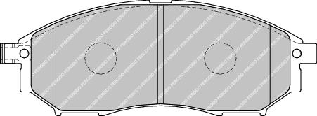 Front Brake Pad Set Fits Infiniti Nissan OE 41060CC090 Ferodo FDB1881