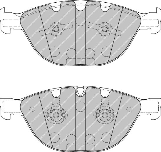 Front Brake Pad Set Fits BMW Jaguar Rolls-Royce OE 34110300361 Ferodo FDB1883