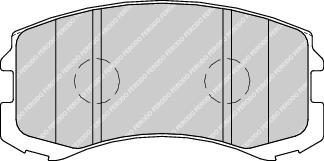 Front Brake Pad Set Fits Mitsubishi OE MN116604 Ferodo FDB1886