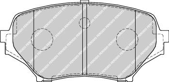 Front Brake Pad Set Fits Mazda OE NFY73323Z Ferodo FDB1893