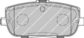 Rear Brake Pad Set Fits Mazda OE NFY72446Z Ferodo FDB1894