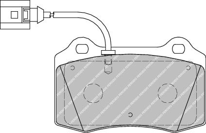 Front Brake Pad Set Fits Seat OE 1ML698151 Ferodo FDB1896