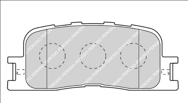 Rear Brake Pad Set Fits Lexus Toyota OE 446633100 Ferodo FDB1909