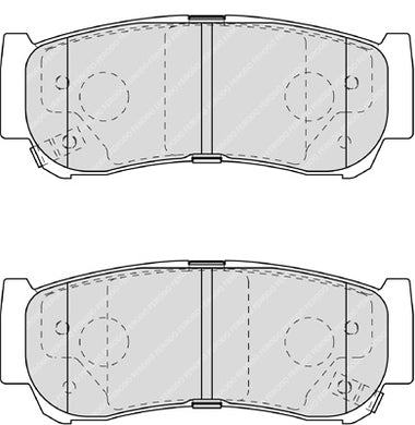 Rear Brake Pad Set Fits Hyundai OE 583022BA00 Ferodo FDB1910