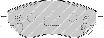 Front Brake Pad Set Fits Opel Vauxhall OE 1605124 Ferodo FDB1921