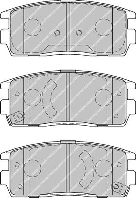 Rear Brake Pad Set Fits Chevrolet Opel Vauxhall OE 1605123 Ferodo FDB1935