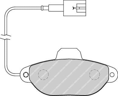 Front Brake Pad Set Fits Fiat Ford OE 1559698 Ferodo FDB1944