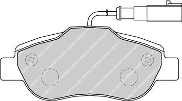 Front Brake Pad Set Fits Fiat Ford OE 1559697 Ferodo FDB1945