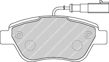Front Brake Pad Set Fits Alfa Romeo Citroen Fiat Lancia Peugeot Ferodo FDB1946