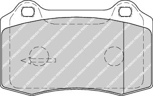 Rear Brake Pad Set Fits Chrysler Daimler Ford Jaguar Volvo Ferodo FDB1949