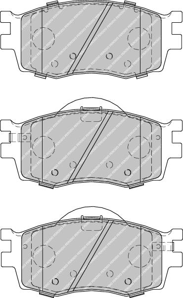 Front Brake Pad Set Fits Hyundai Kia OE 581011GA00 Ferodo FDB1955