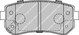 Rear Brake Pad Set Fits Hyundai Kia OE 583021GA00 Ferodo FDB1956