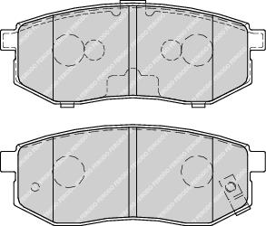 Rear Brake Pad Set Fits Chrysler Hyundai Kia Mitsubishi Ferodo FDB1970
