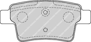 Rear Brake Pad Set Fits Citroen OE 425371 Ferodo FDB1973
