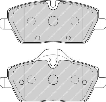 Front Brake Pad Set Fits Mini OE 34116772892 Ferodo FDB1974