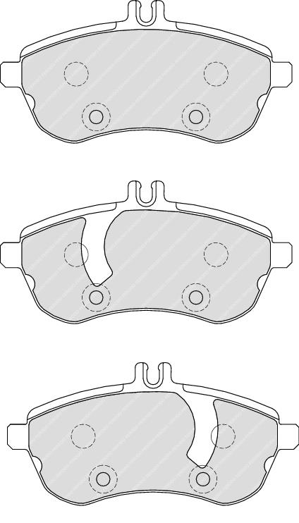 Front Brake Pad Set Fits Mercedes-Benz OE 54200820 Ferodo FDB1978