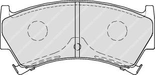 Front Brake Pad Set Fits Nissan OE 410600M892 Ferodo FDB1981