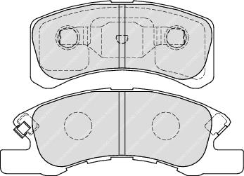 Front Brake Pad Set Fits Daihatsu Mitsubishi Perodua Ferodo FDB1988