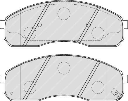 Front Brake Pad Set Fits Kia OE 0K72G3328Z Ferodo FDB1990