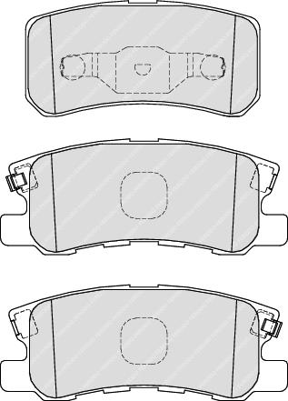 Rear Brake Pad Set Fits Chrysler Citroen Jeep Lancia Mitsubishi P Ferodo FDB1992