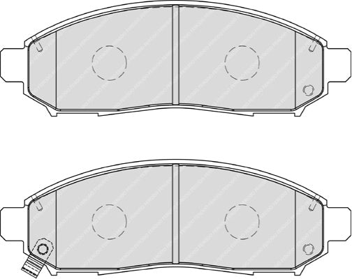 Front Brake Pad Set Fits Nissan OE 41060EB326 Ferodo FDB1997