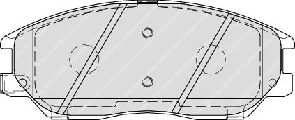 Front Brake Pad Set Fits Hyundai Kia Ssangyong OE 4813A21100 Ferodo FDB1999