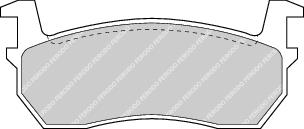 Front Brake Pad Set Fits Nissan OE 4106004B25 Ferodo FDB316