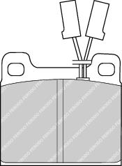 Front Brake Pad Set Fits Alfa Romeo OE 6072645 Ferodo FDB348