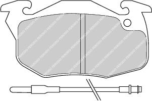 Front Brake Pad Set Fits Citroen Dallas Peugeot Renault OE 405035 Ferodo FDB393