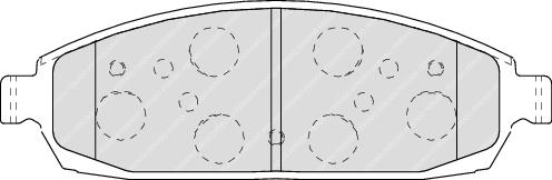Front Brake Pad Set Fits Jeep OE 05080868AA Ferodo FDB4002
