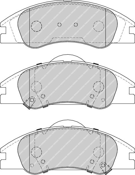 Front Brake Pad Set Fits Kia OE 581012FA10 Ferodo FDB4014