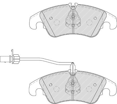Front Brake Pad Set Fits Audi OE 4G0698151 Ferodo FDB4044