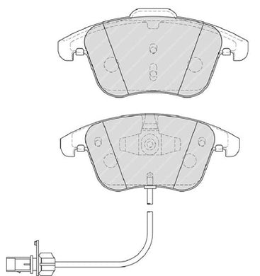 Front Brake Pad Set Fits Audi OE 8K0698151A Ferodo FDB4045
