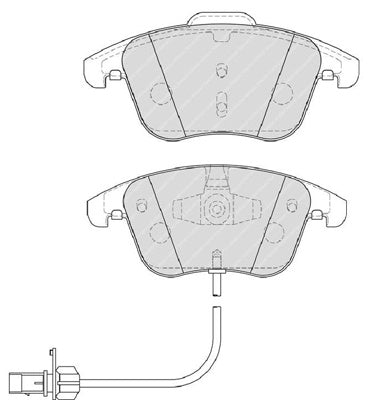 Front Brake Pad Set Fits Audi OE 8K0698151A Ferodo FDB4045