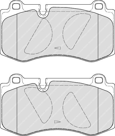 Front Brake Pad Set Fits Mercedes-Benz OE 44206220 Ferodo FDB4055