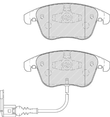 Front Brake Pad Set Fits Audi Seat VW VW (Svw) OE 5N0698151 Ferodo FDB4057