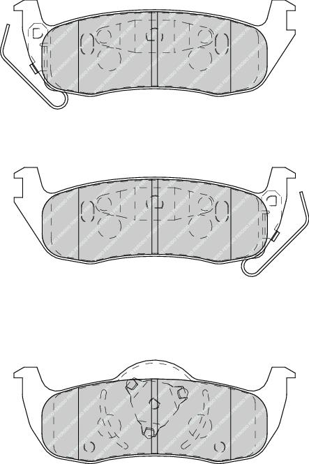 Rear Brake Pad Set Fits Jeep OE 05080871AA Ferodo FDB4075